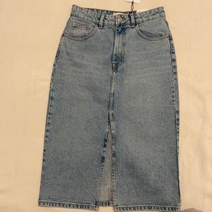 ZARA High Rise Pencil denim skirt